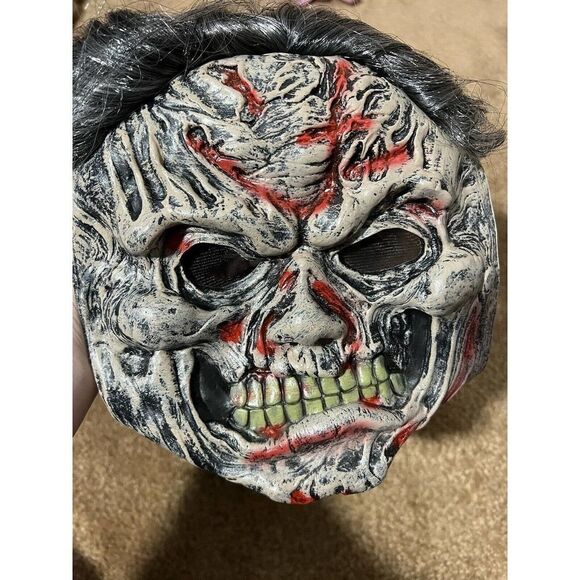 Easter Unlimited Fun World Halloween Mask 2013 with Wig Adult Face - Picture 2 of 10